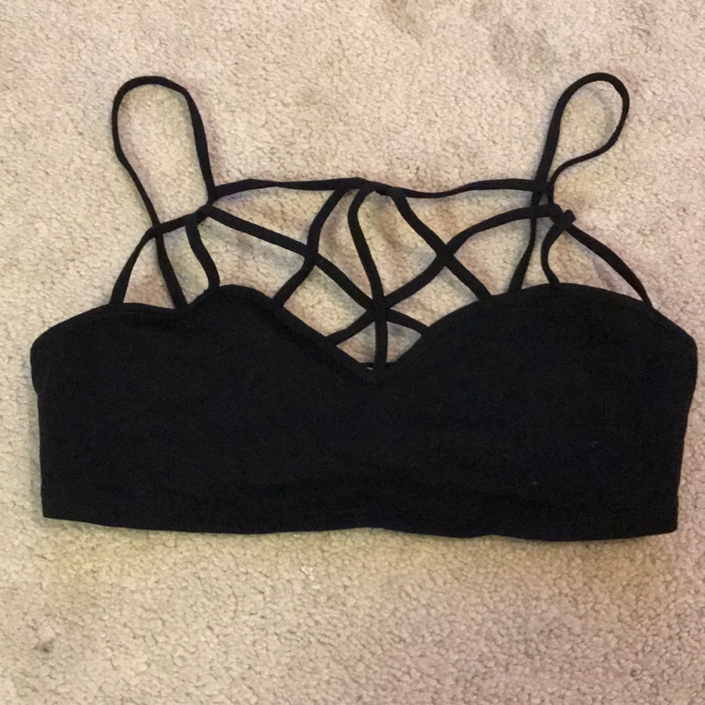 Black scrappy bralette